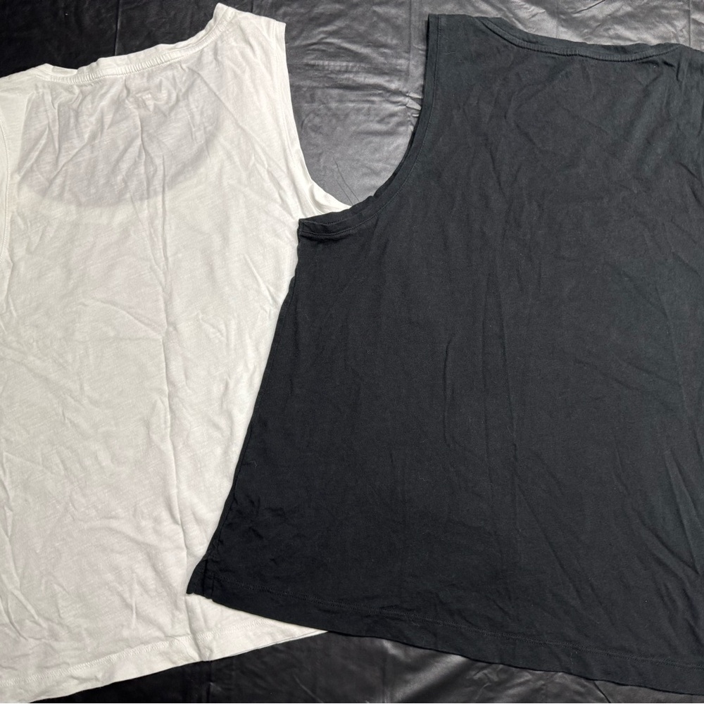 J. Crew Black and White Tank Tops Classic Sleeveless Design